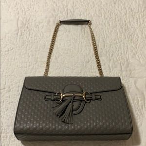 Gucci hand bag. Grey.